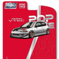 Pop Race 1/64 Pandem Civic EG6 Raw Metal PRE018 Diecast Scale Model