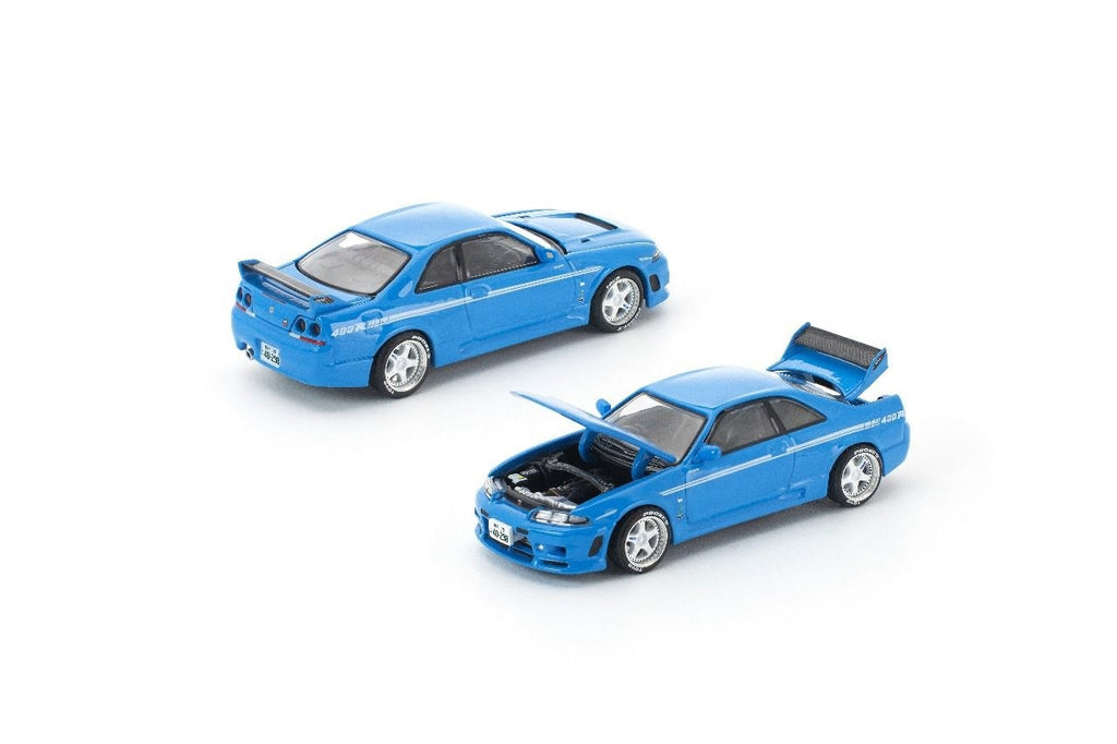 Pop Race 1/64 PRE019 Skyline GT-R R33 Nismo 400R Championship Blue PRE019 Diecast Scale Model