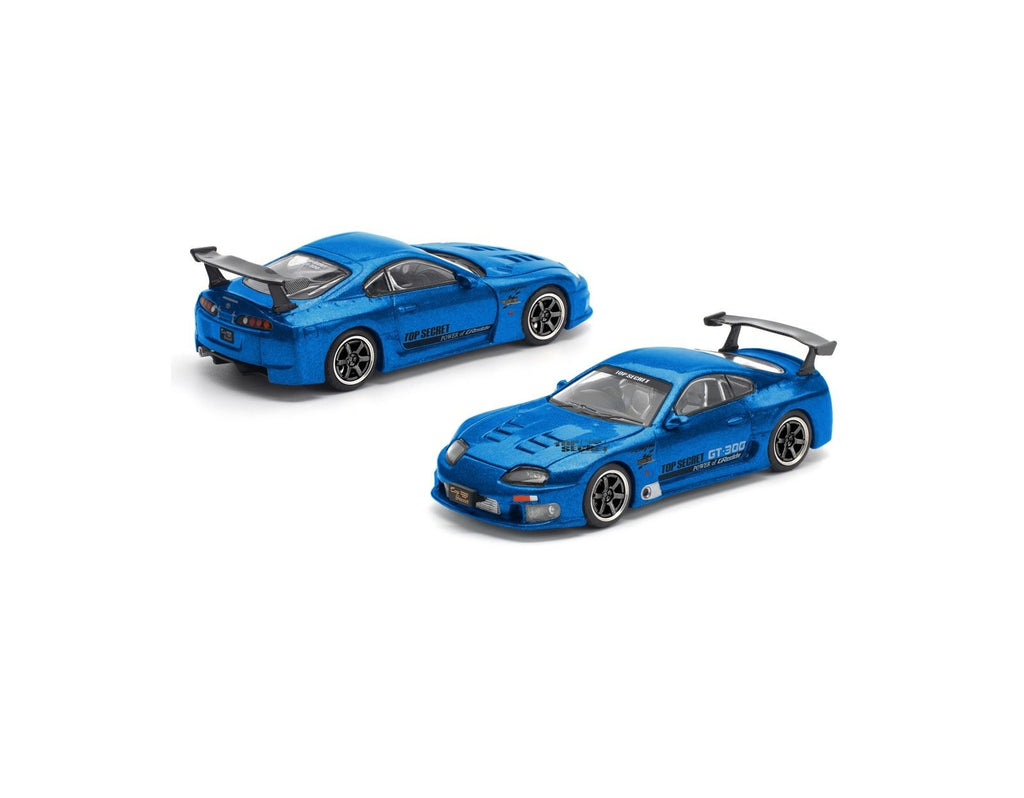 [PRE ORDER] Pop Race 1/64 Top Secret Supra GT300 Blue  PRE028 Diecast Scale Model