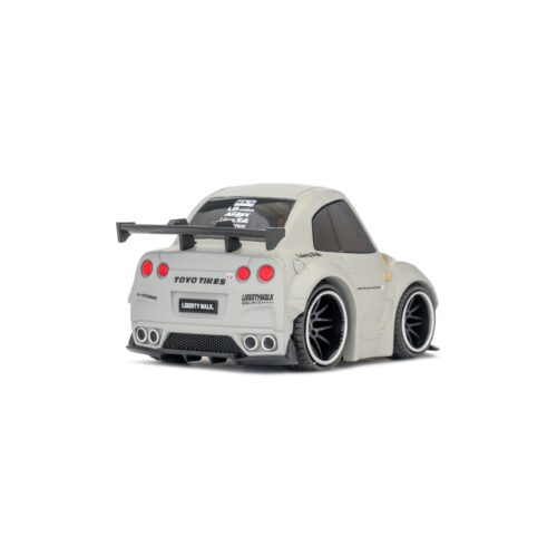 MiniGT Nissan GT-R R35 LB★WORKS Type 1, Rear Wing ver 1 Matte Grey (Blister) QZ00201-BL Diecast Scale Model