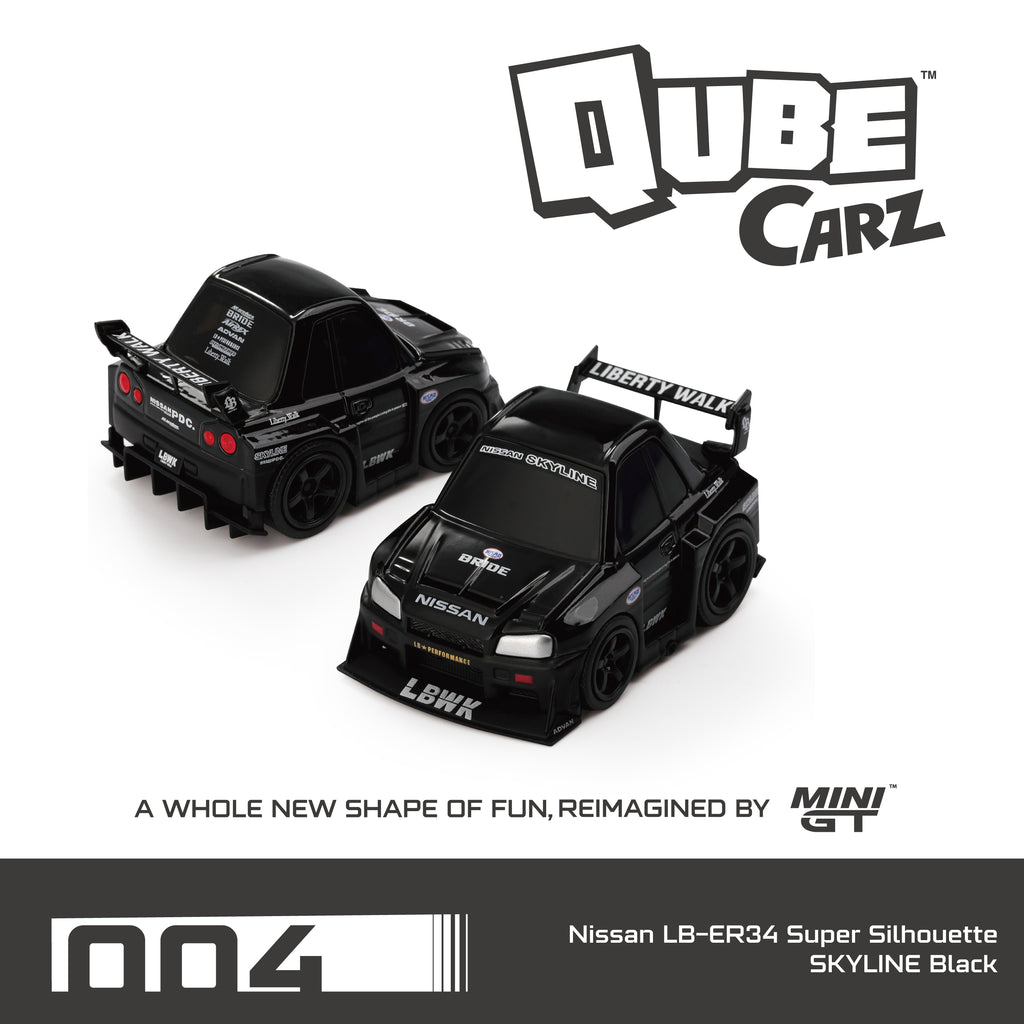 MiniGT Nissan LB-ER34 Super Silhouette SKYLINE Black (Blister) QZ00401-BL Diecast Scale Model