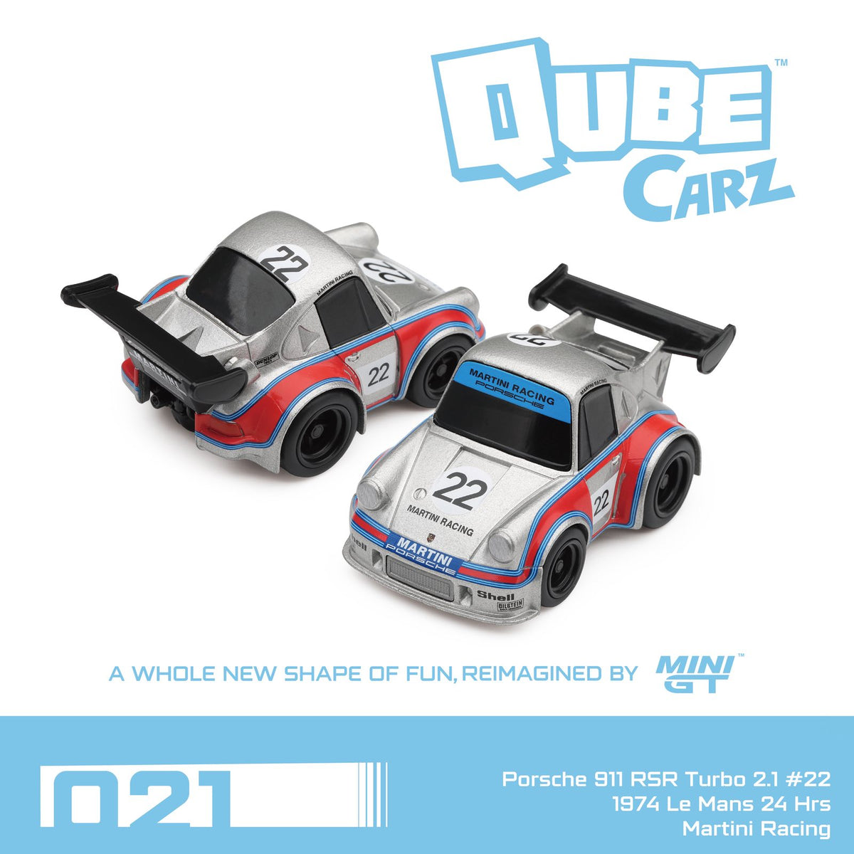 [PRE ORDER] Mini GT Qube Carz Porsche 911 Carrera RSR Turbo 2.1 #21 Le Mans 1974 Blister Packaging QZ00801-BL Diecast Scale Model