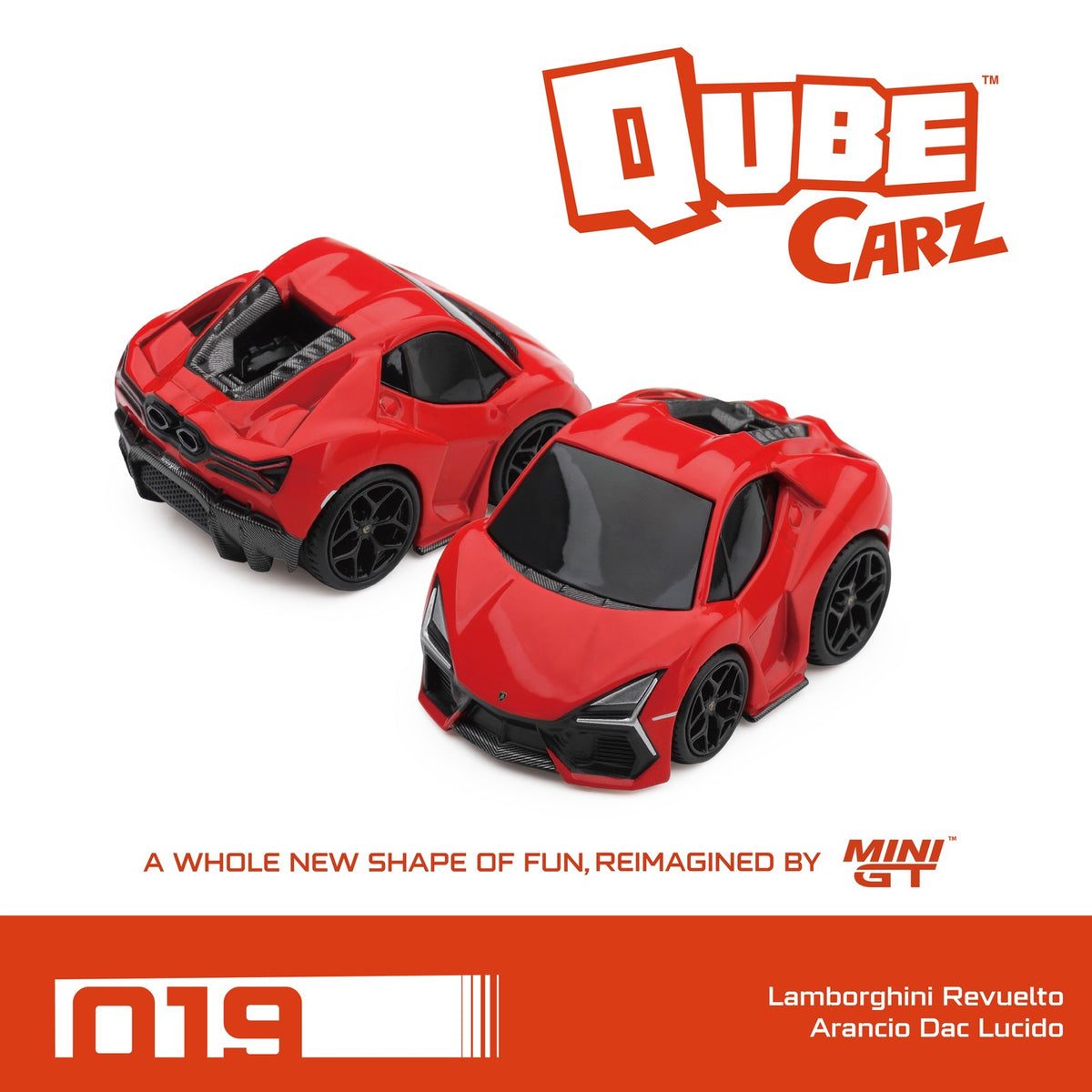 [PRE ORDER] Mini GT Qube Carz Lamborghini Revuelto Arancio Dec lucido Blister Packaging QZ01302-BL Diecast Scale Model