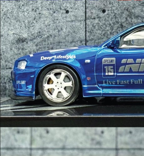 INNO64 1/64 Nissan Skyline GT-R (R34) DPLS X INNO64 IN64-DPLS-R34-TMCS25 Diecast Car Model