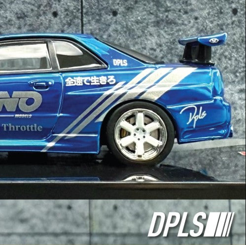 INNO64 1/64 Nissan Skyline GT-R (R34) DPLS X INNO64 IN64-DPLS-R34-TMCS25 Diecast Car Model