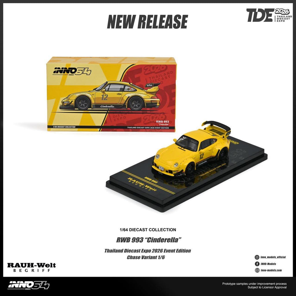 Inno64 1/64 RWB 993 Cinderella (Chance of Chase) IN64-RWB-TDE26 Diecast Scale Model