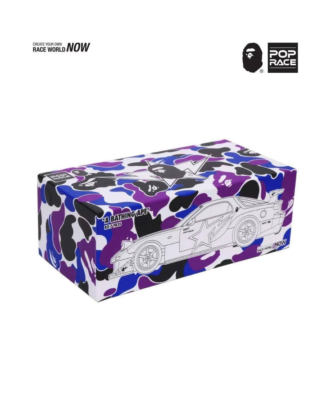 [PRE ORDER] Pop Race 1/64 RX7 FD3S BAPE HK 20th Anniversary Exclusive RX7BAPE01 Diecast Scale Model