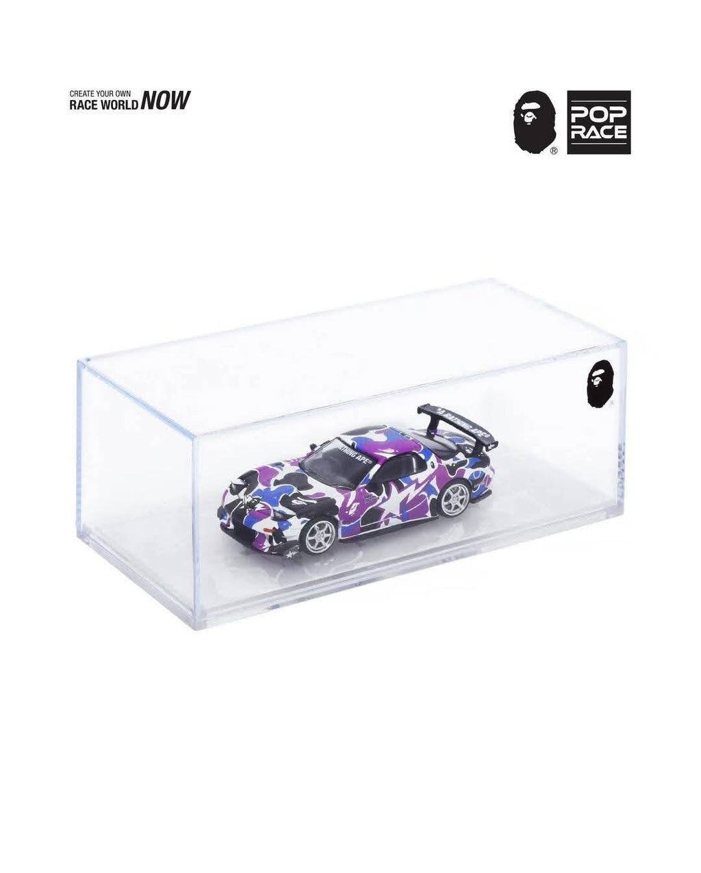 [PRE ORDER] Pop Race 1/64 RX7 FD3S BAPE HK 20th Anniversary Exclusive RX7BAPE01 Diecast Scale Model