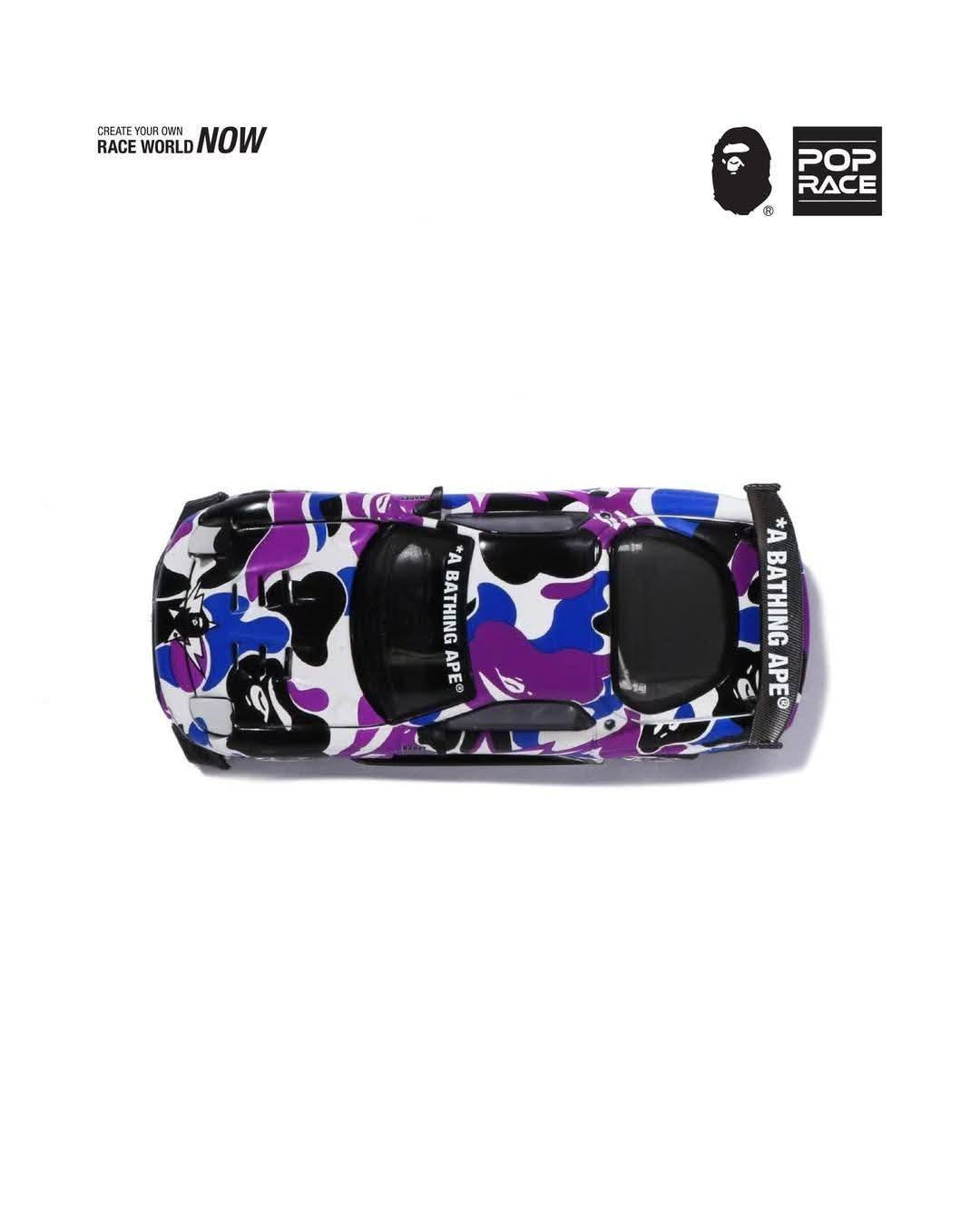 [PRE ORDER] Pop Race 1/64 RX7 FD3S BAPE HK 20th Anniversary Exclusive RX7BAPE01 Diecast Scale Model