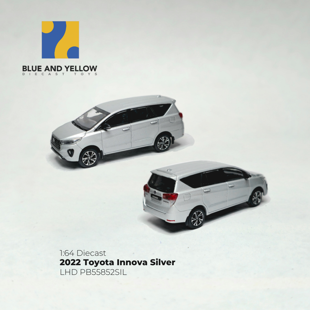 Custom Painted 1/64 2022 Toyota Innova Silver PB55852SIL Diecast Scale Model