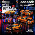 [PRE ORDER] Pop Race 1/64TOP SECRET A80 SUPRA GT300 ORANGE CHROME PRT003 Diecast Scale Model