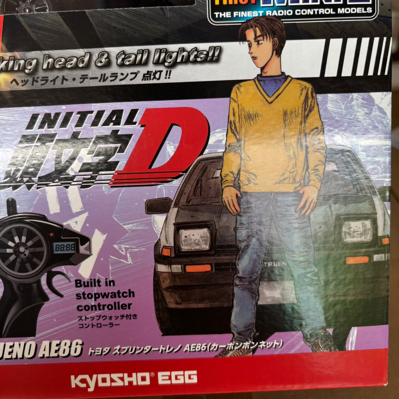 KYOSHO 1/28 First Mini-Z Initial D Toyota Sprinter Trueno AE86 w/ Carbon Hood White  KYS-66617A Remote Control Car