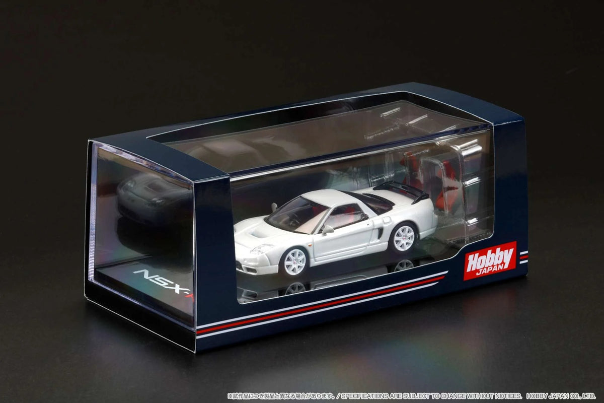 Hobby Japan 1/64 Honda NSX-R (NA2) with Genuine Seats Display Model PEARL WHITE HJ642015APW Diecast Scale Model