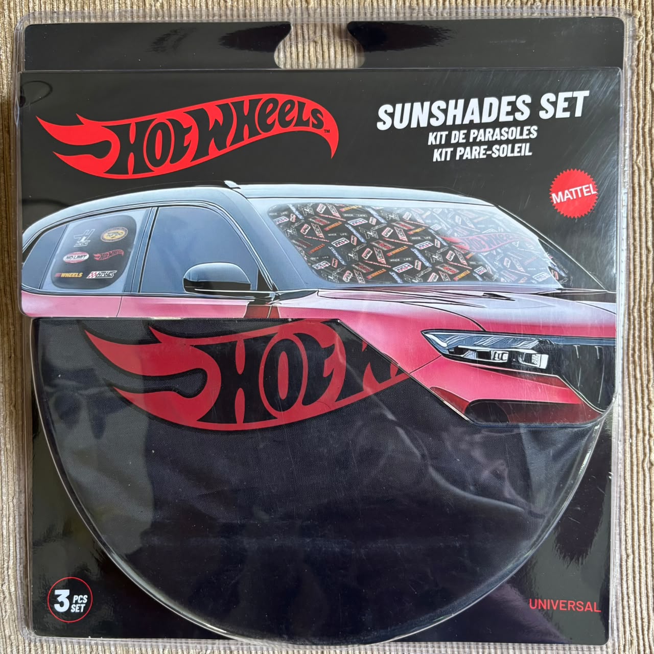 Hot Wheels Sunshade 3pcs Universal Size 001 HWSS3P001