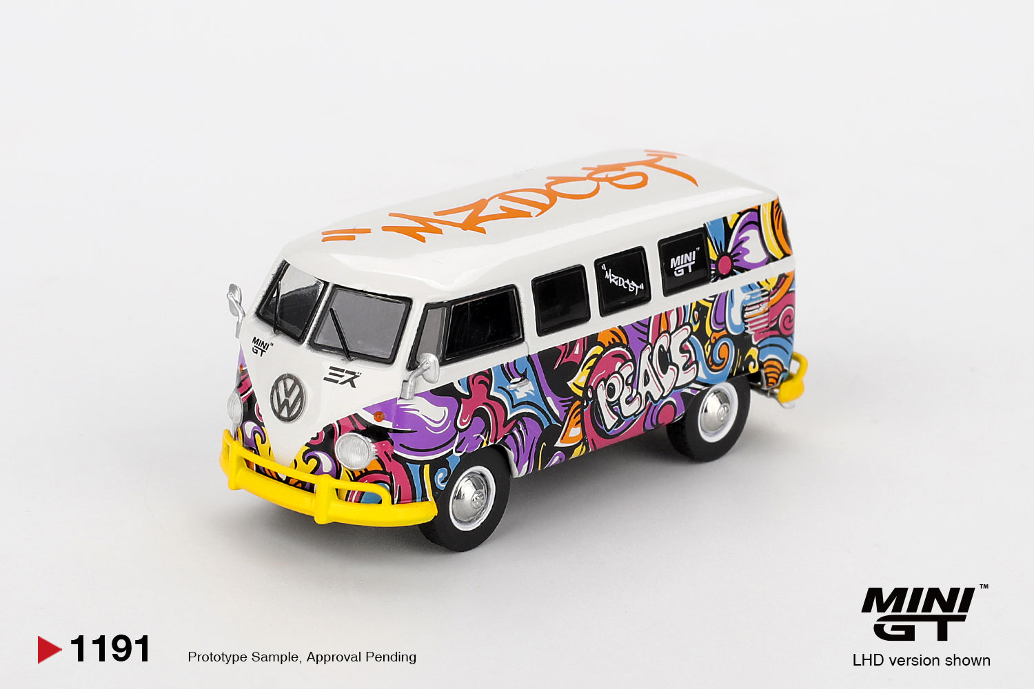 Mini GT 1/64 Volkswagen T1 Microbus Mizu Design MGT01191-L Diecast Scale Model