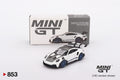 [PRE ORDER] Mini GT 1/64 Porsche 911 (992) GT3 RS Weissach Package White with Indigo Blue MGT00853 Diecast Scale Model