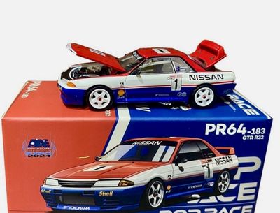 Pop Race 1/64 Nissan Skyline GT-R32 Regular | 2024 Australian Diecast Expo Exclusive PR640183 Diecast Scale Model