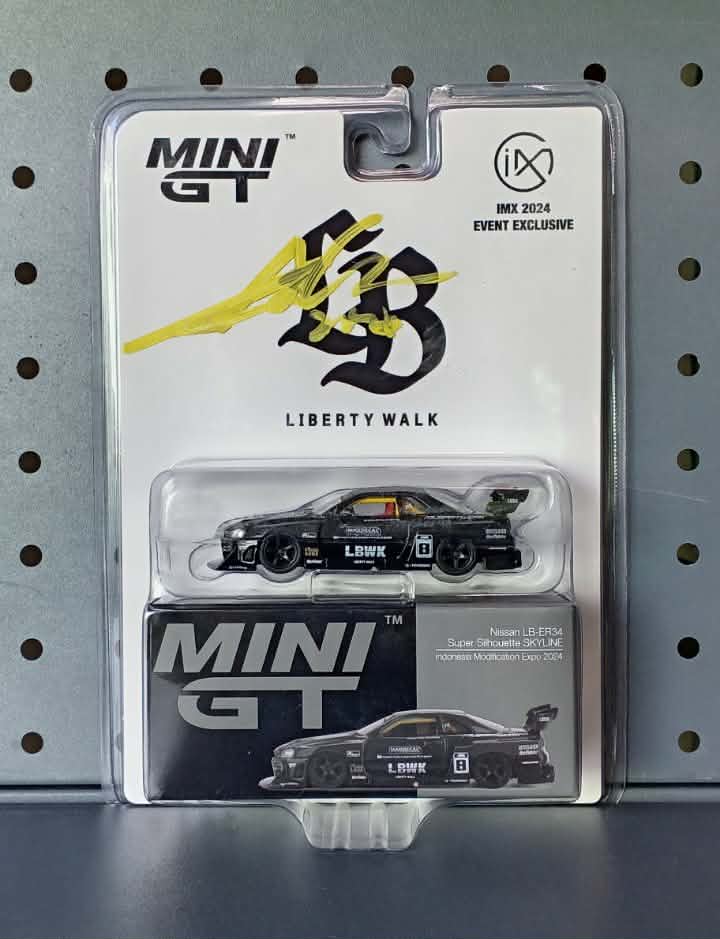Mini GT 1/64 Nissan LB-ER34 Super Silhouette SKYLINE Indonesia Modification Expo 2024 Blister JABNY797BL Diecast Scale Model