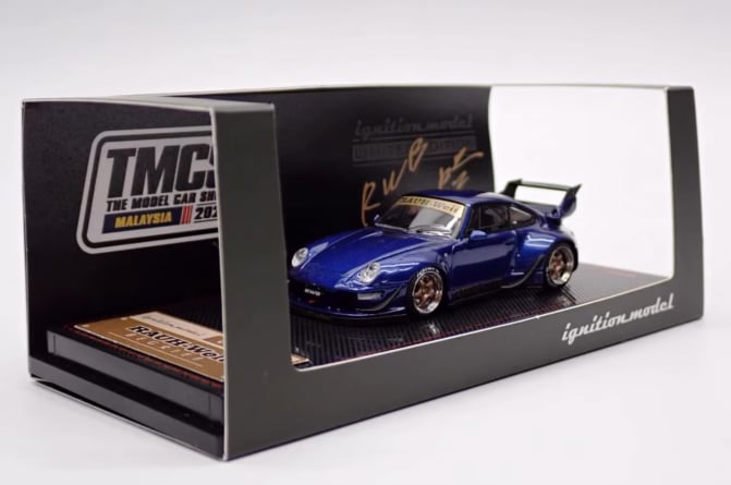 Ignition Model 1/64 RWB 993 Blue Metallic TMCS Malaysia 2026 Exclusive IG4143 Diecast Model Car