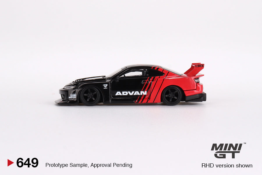 Mini GT 1/64 LB-Super Silhouette Nissan S15 SILVIA ADVAN RHD MGT00649-R Diecast Scale Model