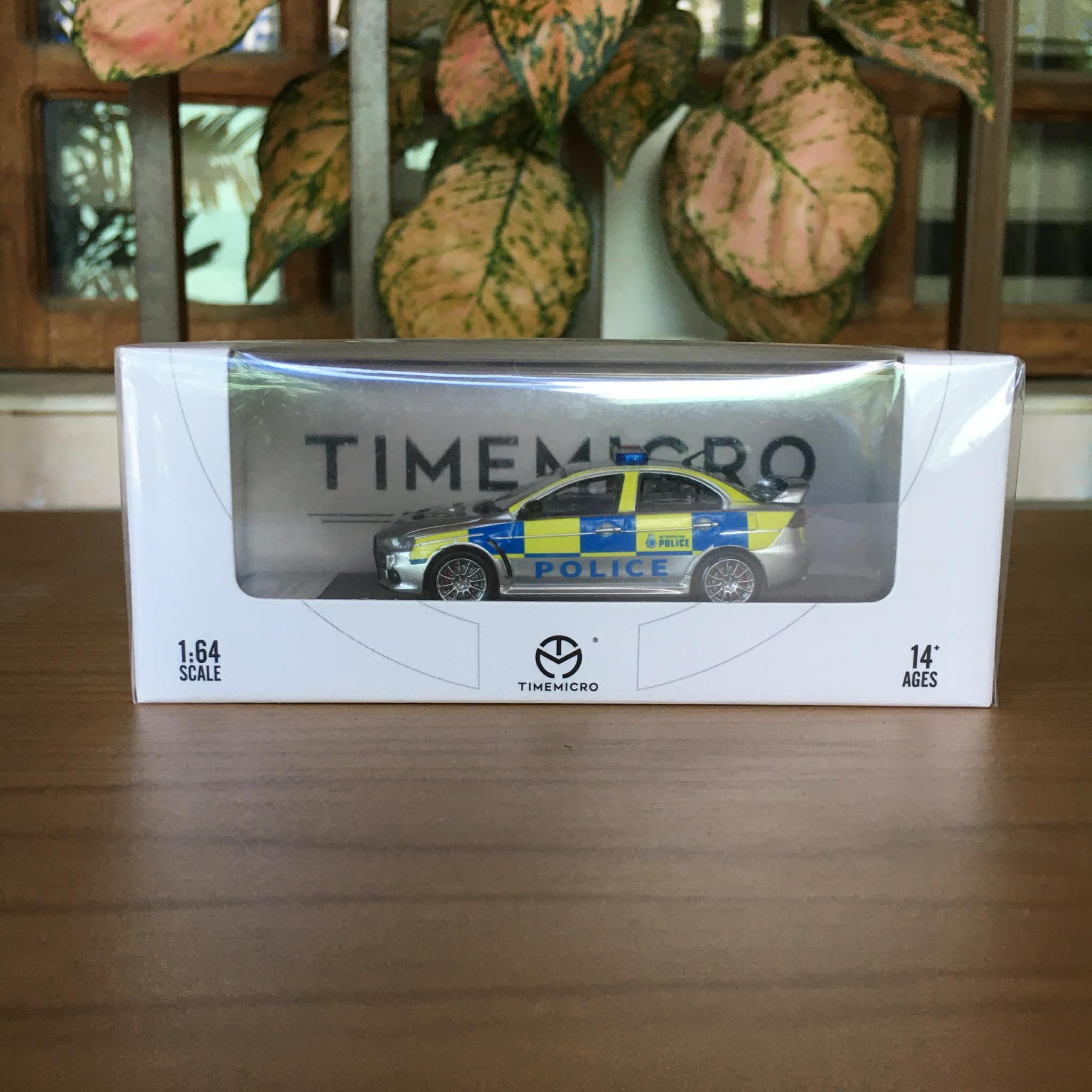 Time Micro 1:64 Lancer Evolution X British Police Silver TM643110 Diecast Model Car