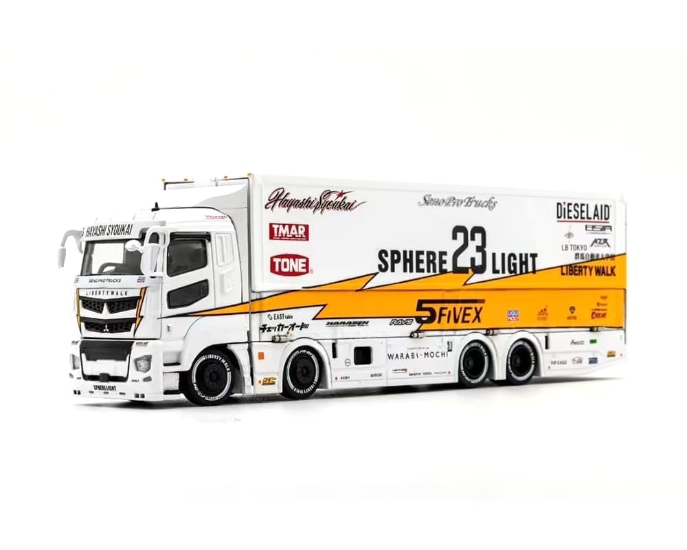 GCD 1/64 Liberty Walk LB Truck White Diecast Car Model