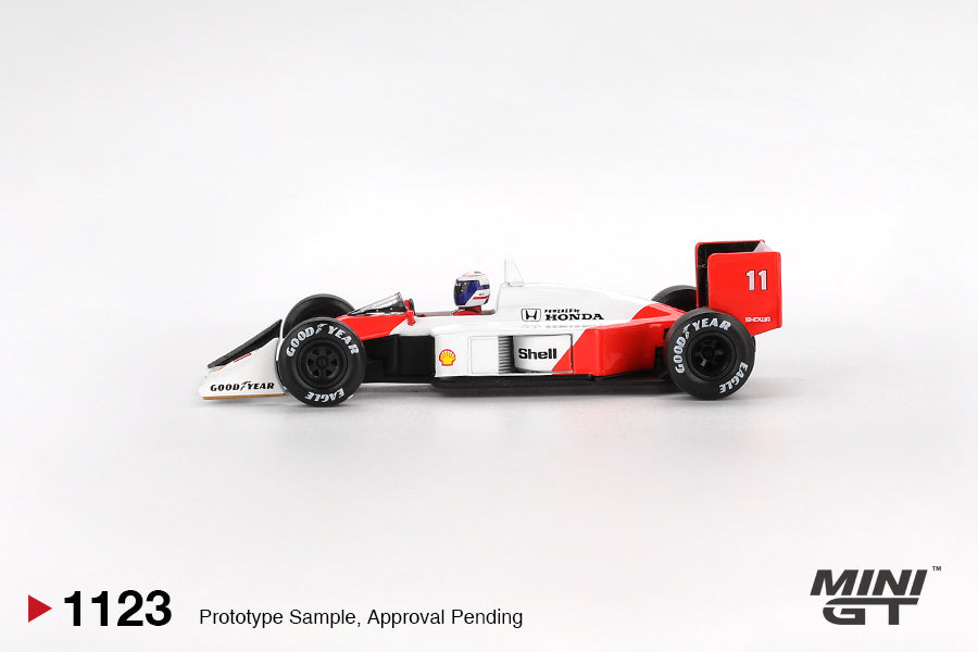 Mini GT 1/64 McLaren MP4/4 #11 Alain Prost 1988 Japanese Grand Prix 2nd Place MGT01123-L Diecast Scale Model