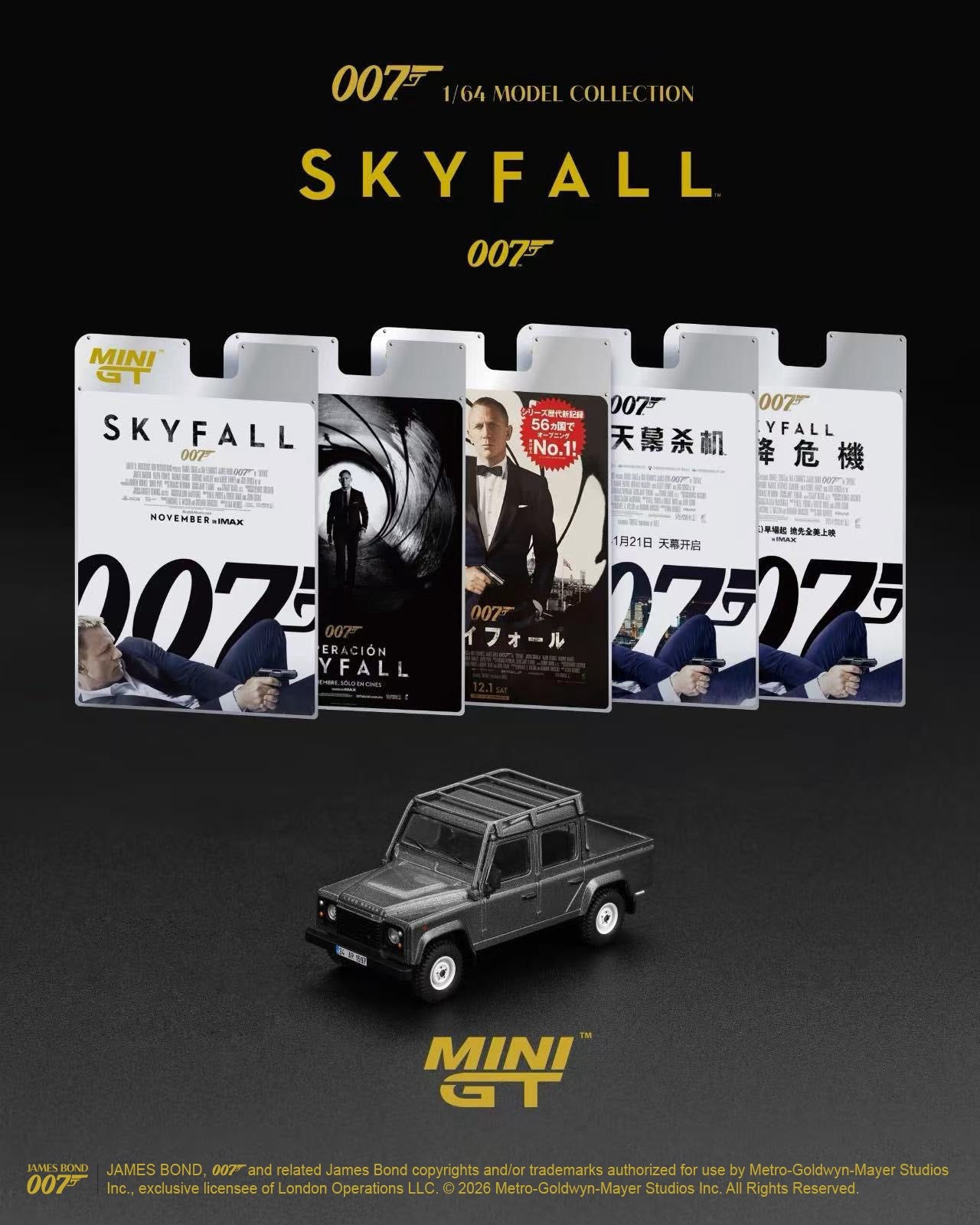 [PRE ORDER] Mini GT 1/64  Land Rover Defender 110 Crew Cab “Skyfall” /  English Blister MGT00918-007E Diecast Scale Model