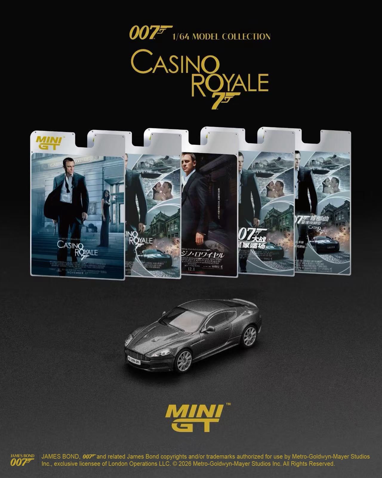 [PRE ORDER] Mini GT 1/64  "Aston Martin DBS  "Casino Royale" / English Blister MGT00917-007E Diecast Scale Model