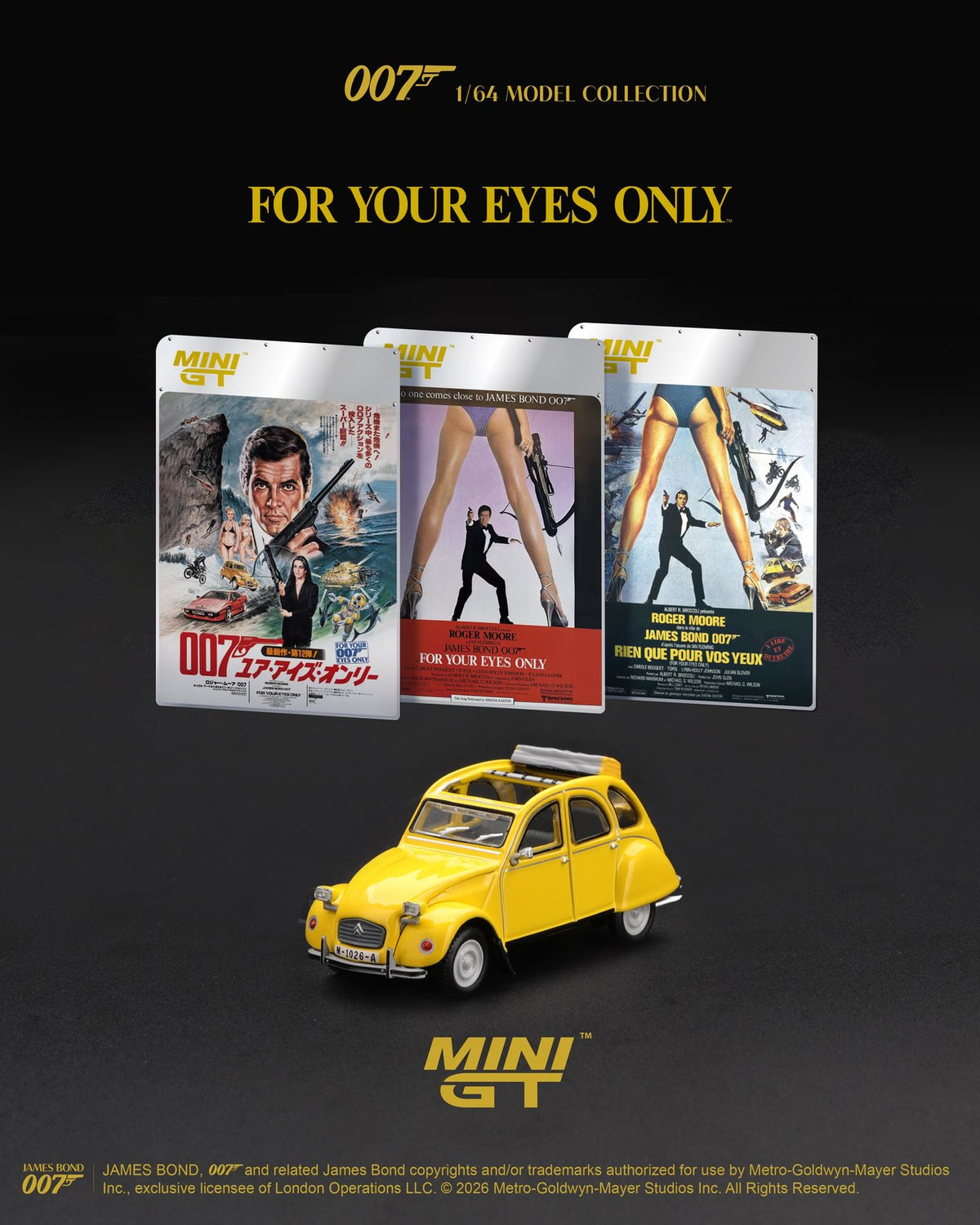 [PRE ORDER] Mini GT 1/64 "Citroën 2CV "For Your Eyes Only" / English Blister Packaging" MGT00919-007E Diecast Scale Model Car