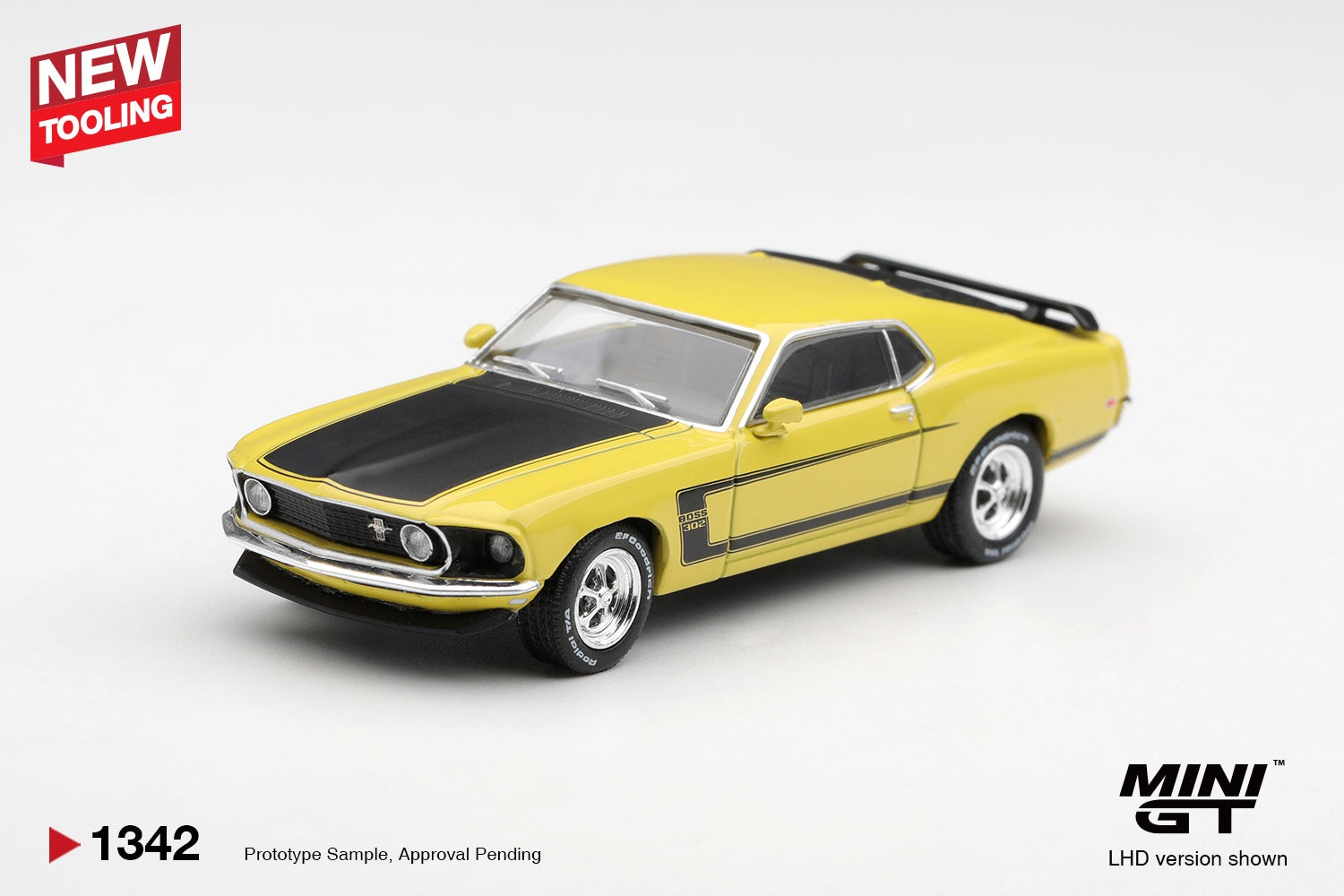 [PRE ORDER] Mini GT 1/64 Ford Mustang Boss 302 1969 Bright Yellow MGT01342-L Diecast Scale Model