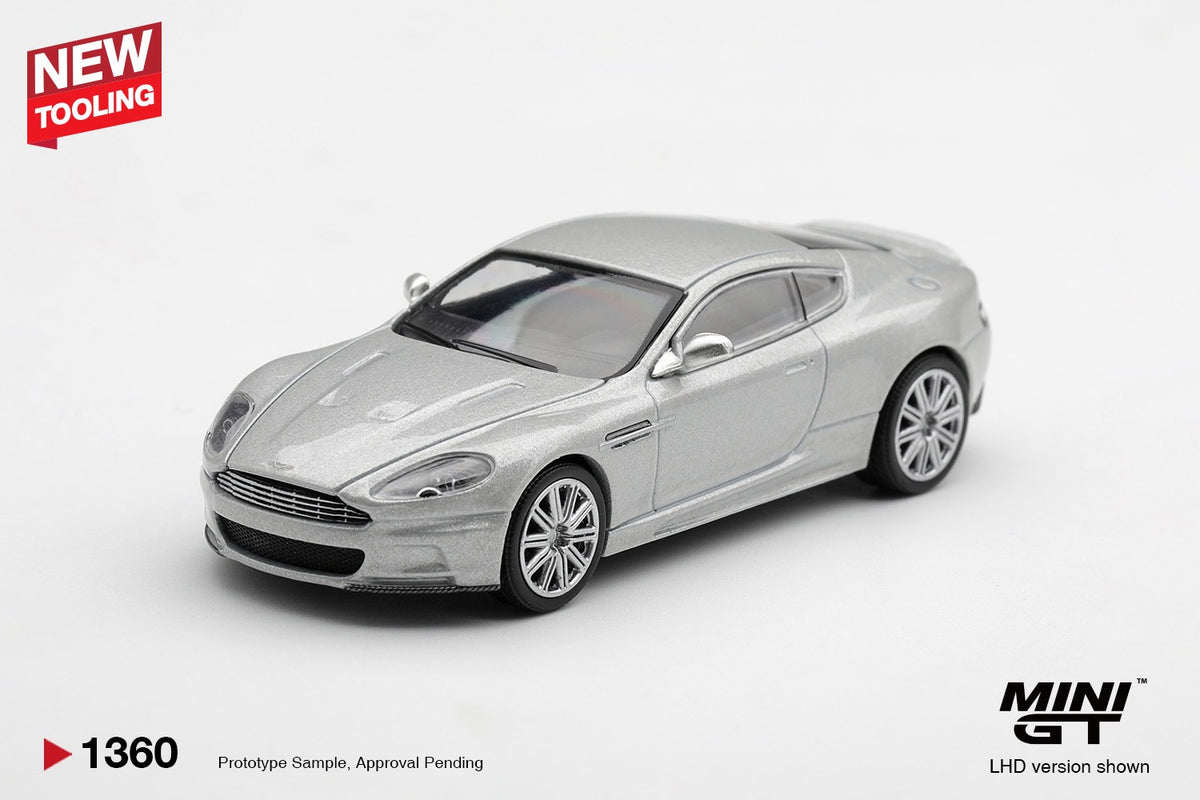 [PRE ORDER] Mini GT 1/64 Aston Martin DBS 2008 Lightning Silver MGT01360-L Diecast Scale Model