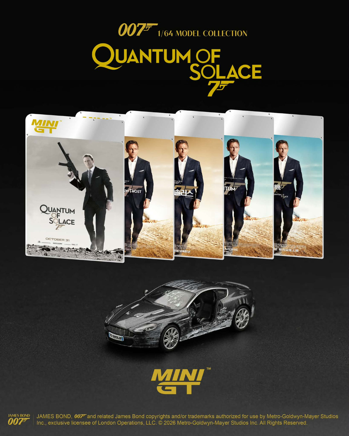 [PRE ORDER] Mini GT 1/64 Aston Martin DBS "Quantum of Solace" / English Blister Packaging MGT00924-007E Diecast Scale Model
